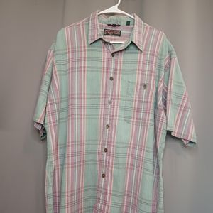 90s Jansport Mens Short Sleeve Button down Size XL